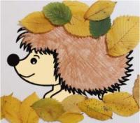 Осенняя поделка из листьев